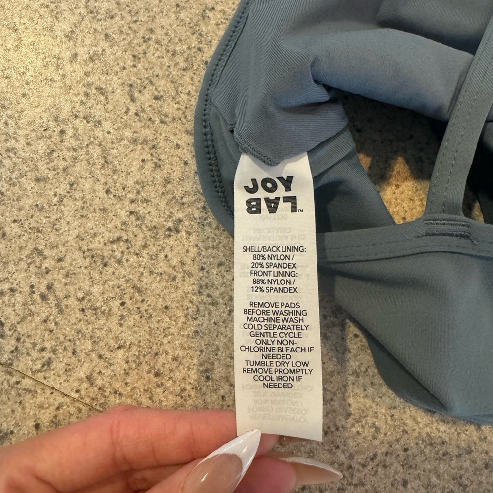 Gray Ruffle Sports Bra - JoyLab - Picture 3 of 4